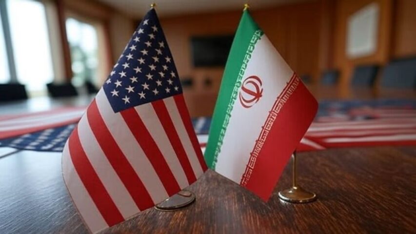 estados unidos iran banderas