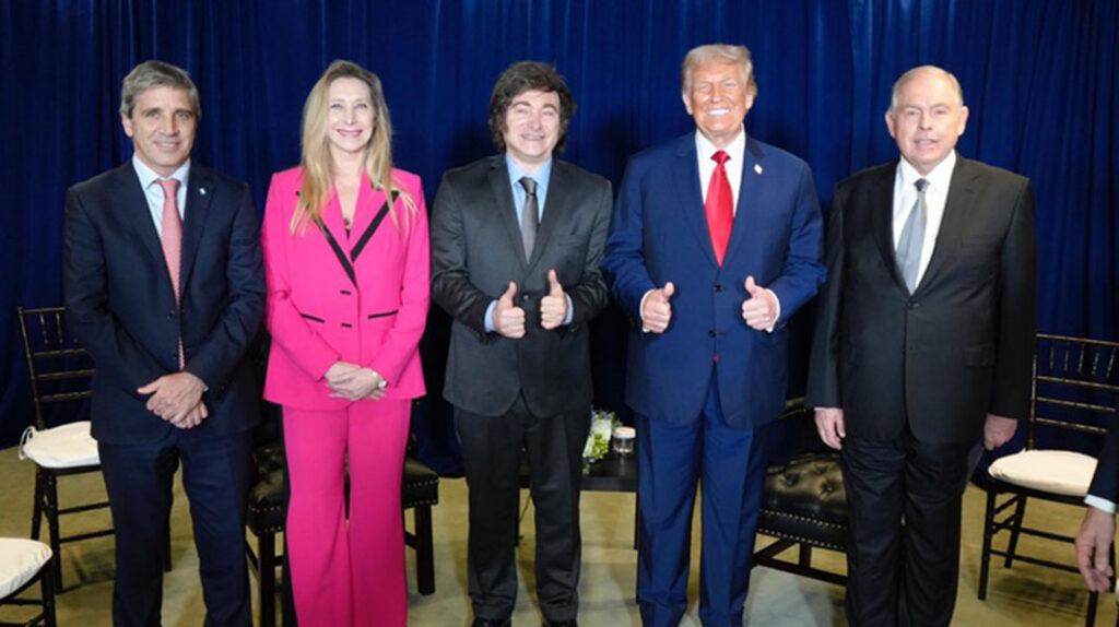 luis-caputo-javier-milei-karina-milei-donald-trump