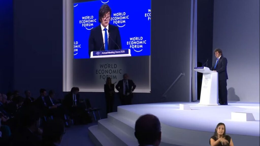 milei discurso foro economico mundial