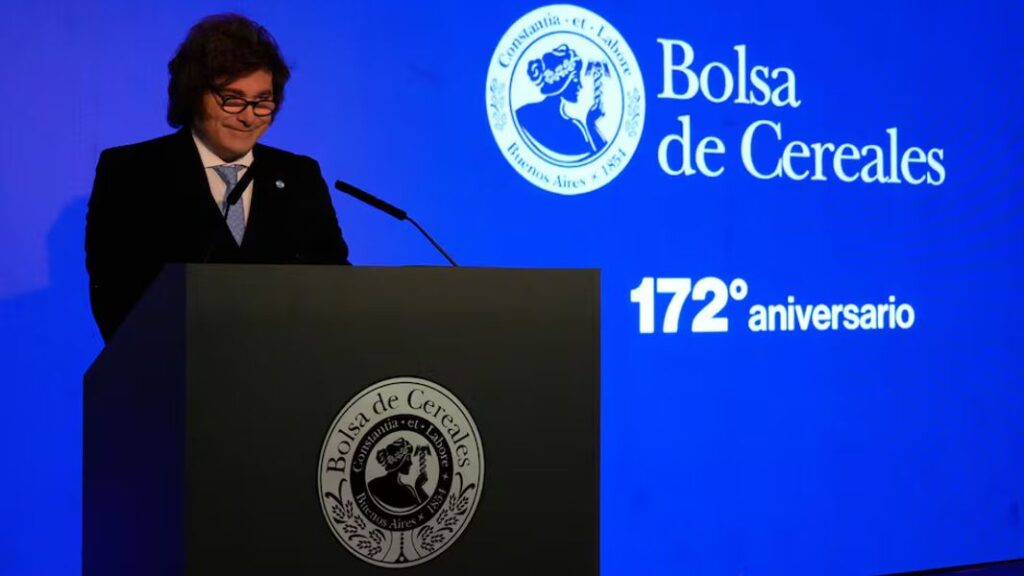 javier milei sonrisa anuncio